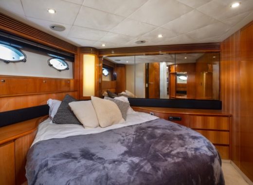Princess 65 Menorca starboard guestroom Quaysport Charter